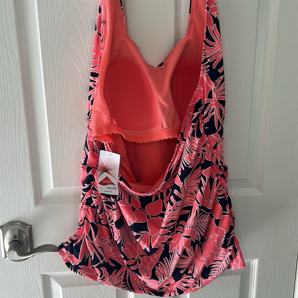Lands' End Pink and Blue Floral Bikini - Picture 3 of 5